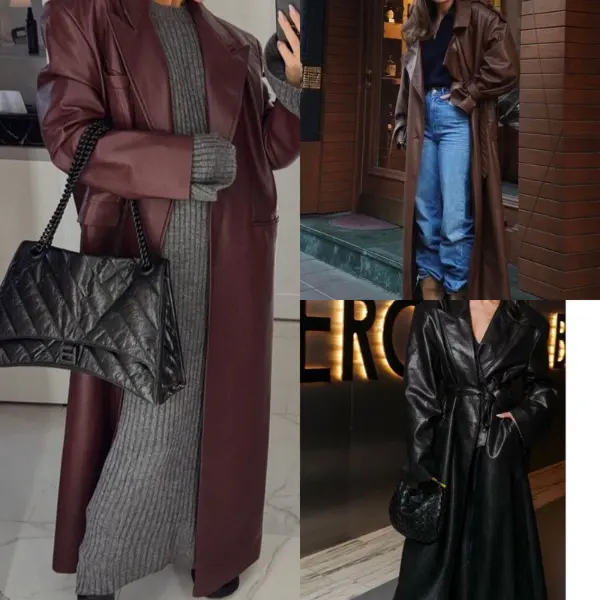 кожаное пальто Ledermantel 9 Trends für den Herbst 2025