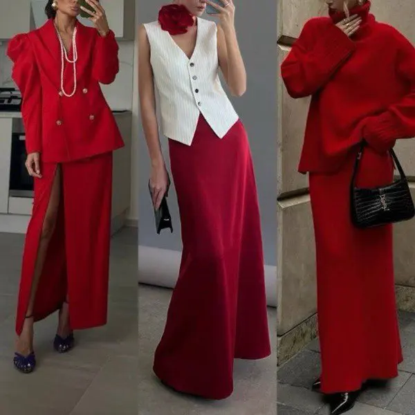 Красный в образах, Rot in Outfits Festliche Damen Outfits für Weihnachten & Silvester 2025/26