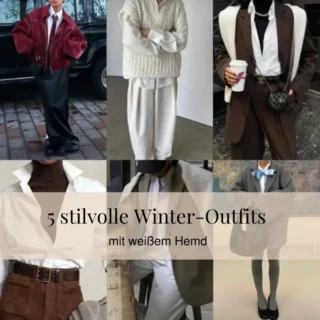 5 stilvolle Winter-Outfits mit weißem Hemd 5 stilvolle Winter-Outfits mit weißem Hemd