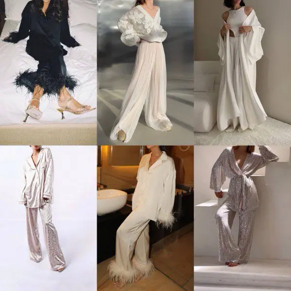 Костюм в пижамном стиле , Pyjama-Anzug Was trägt man zu Weihnachten und Silvester zu Hause