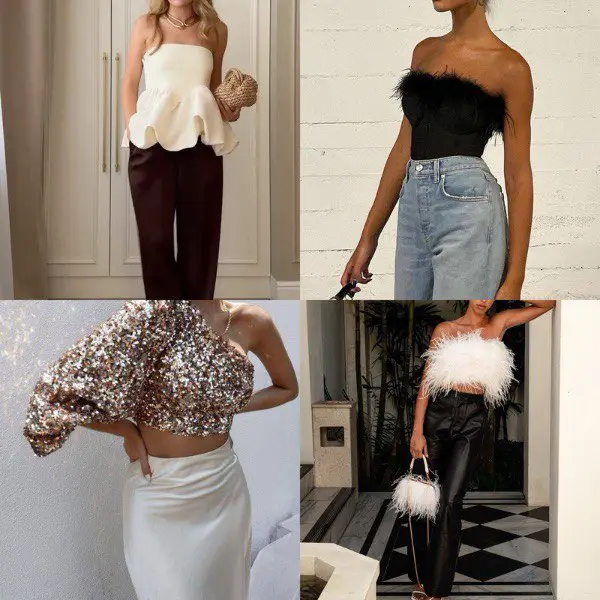 Топ, festliches Top Was trägt man zu Weihnachten und Silvester zu Hause