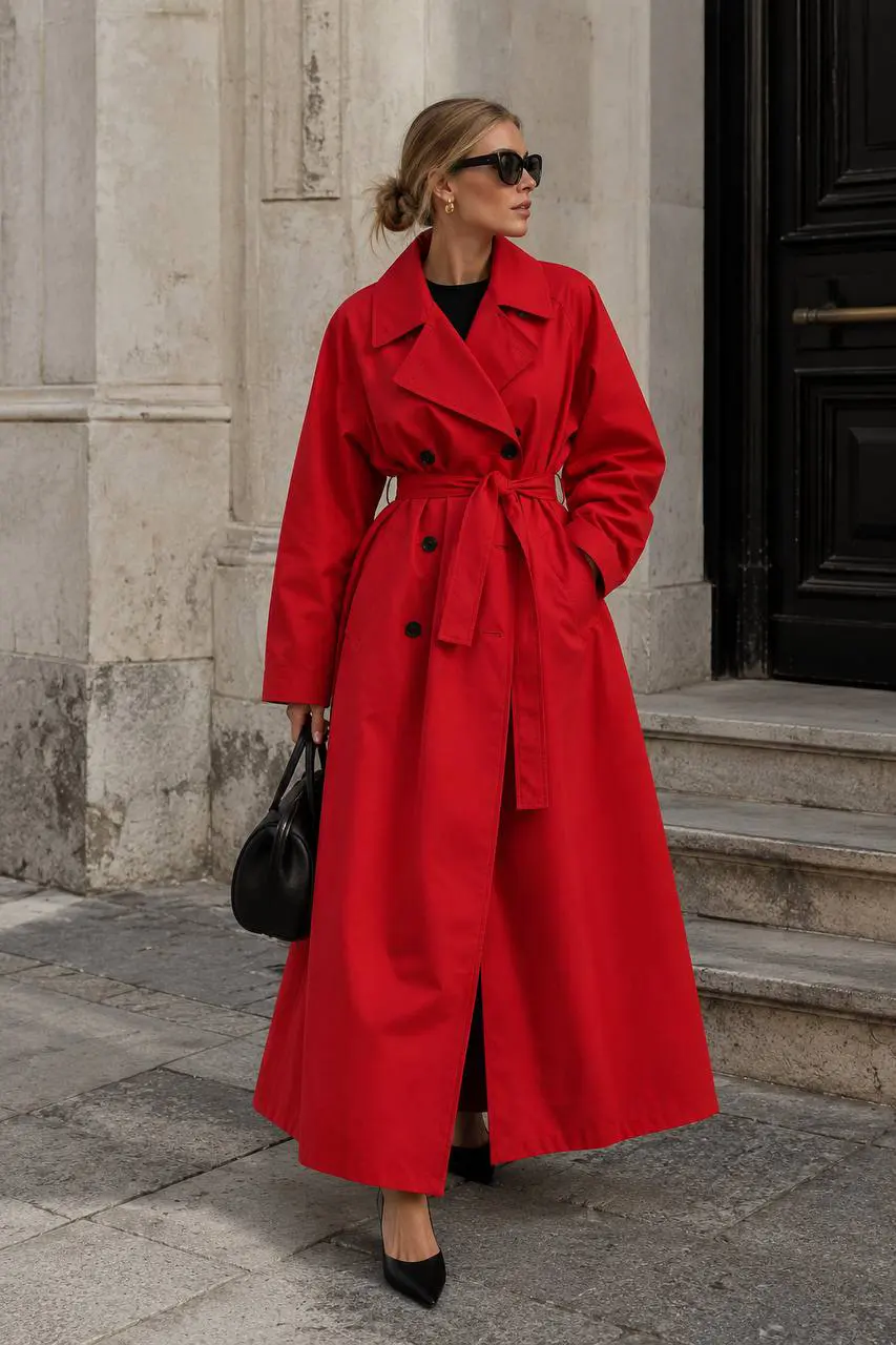 Красный тренч, roter Trenchcoat Trenchcoat kombinieren: Die besten Outfits & Styling-Tipps für Herbst 2026