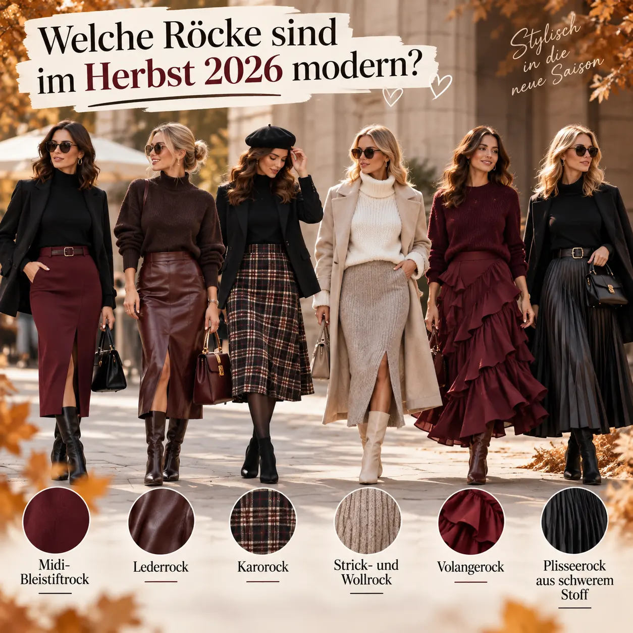 Welche Röcke sind im Herbst 2026 modern Rock kombinieren im Herbst 2026: Trends, Outfits und Tipps vom Stylisten